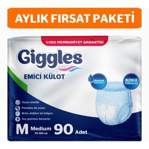 Giggles Yetişkin Emici Külot Medium 30 lu x 3 Adet