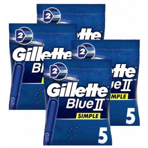 Gillette Blue 2 Simple Kullan At Tıraş Bıçağı 5 li x 4 Adet