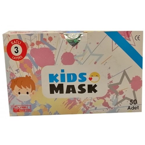 Kgt Kids Mask 3 Katlı Cerrahi Erkek Çocuk Maskesi 50 Adet