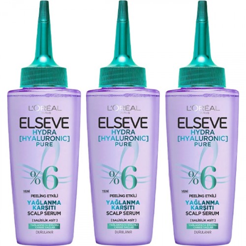 Loreal Paris Elseve Hydra Pure Saç Derisi Serumu 102 ml x 3 Adet