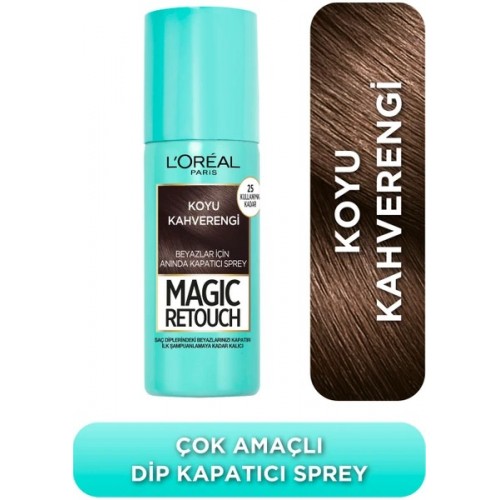 Loreal Paris Beyazlar İçin Kapatıcı Koyu Kahverengi Saç Spreyi 75 ml