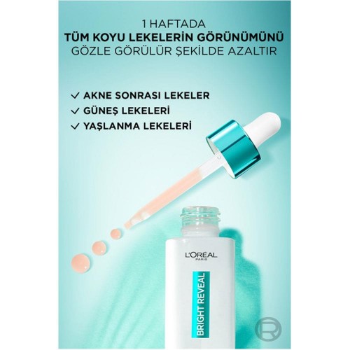 Loreal Paris Bright Reveal Koyu Leke Karşıtı Serum Niasinamid 30 ml