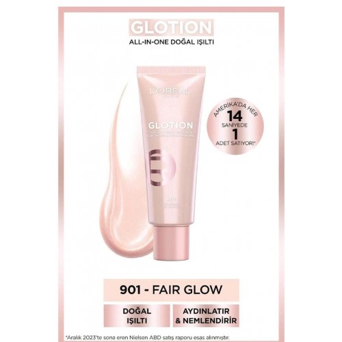 Loreal Paris Doğal Işıltı Highlighter Likit Aydınlatıcı 901-Fair Glow