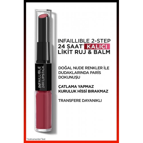 Loreal Paris Infaillible 24 Saat Kalıcı Likit Ruj & Balm - 804 Metro-Proof Rose