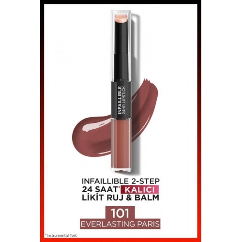 Loreal Paris Infaillible 24 Saat Kalıcı Likit Ruj & Balm - 101 Everlasting Paris