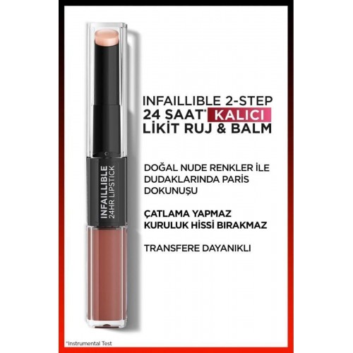 Loreal Paris Infaillible 24 Saat Kalıcı Likit Ruj & Balm - 101 Everlasting Paris