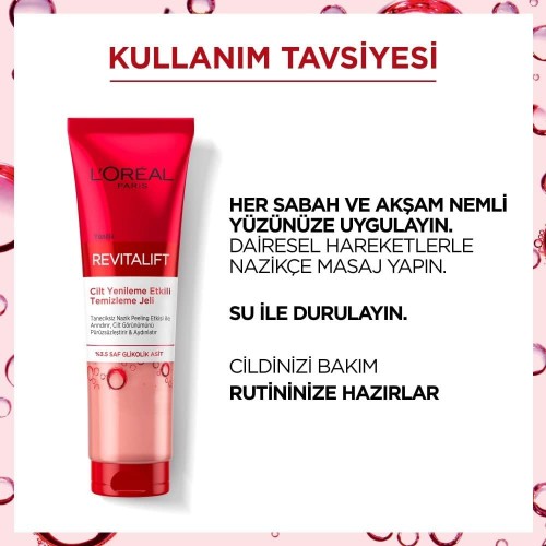 Loreal Paris Revitalift Cilt Yenileme Etkili Temizleme Jeli Glikolik Asit 150 ml