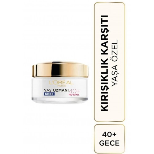 Loreal Paris Yaş Uzmanı Kırışıklık Karşıtı Gece Kremi 50 ml