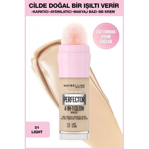 Maybelline New York 4 Etki 1 Arada Fondöten BB & CC Krem - 01 Light