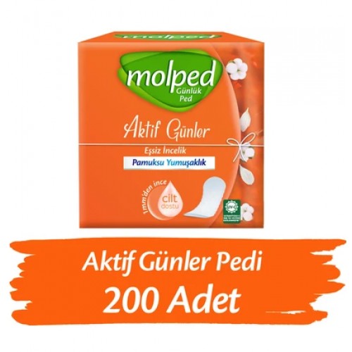 Molped Aktif Günler Günlük Ped 100 lü x 2 Adet