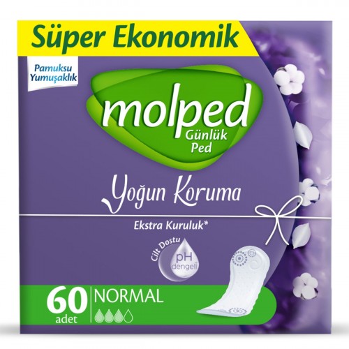 Molped Günlük Ped Süper Ekonomik Yoğun Koruma 60 lı