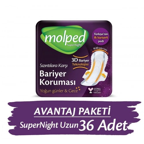 Molped Supernight Uzun Süper Ekonomik Ped 18 li x 2 Adet