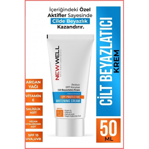 New Well Besleyici SPF Korumalı Cilt Beyazlatıcı Krem 50 ml