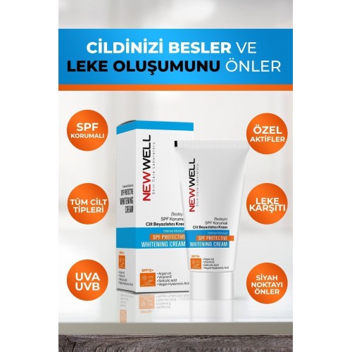 New Well Besleyici SPF Korumalı Cilt Beyazlatıcı Krem 50 ml