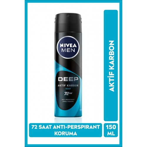 Nivea Erkek Deep Beat Aktif Karbon Deodorant 150 ml