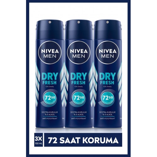 Nivea Erkek Deodorant Dry Fresh 150 ml x 3 Adet