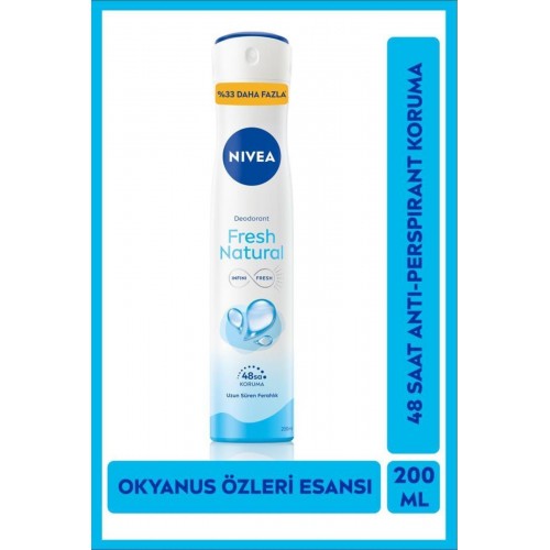 Nivea Fresh Natural Sprey Deodorant Antiperspirant 200 ml