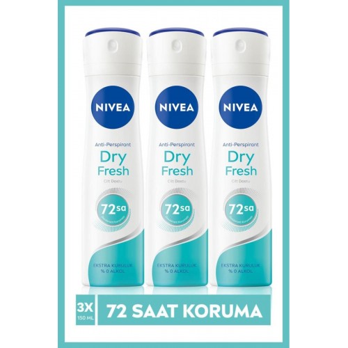 Nivea Kadın Deodorant Dry Fresh 150 ml x 3 Adet