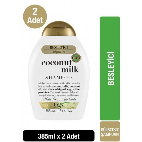 Ogx Besleyici Coconut Milk Şampuan 385 ml x 2 Adet