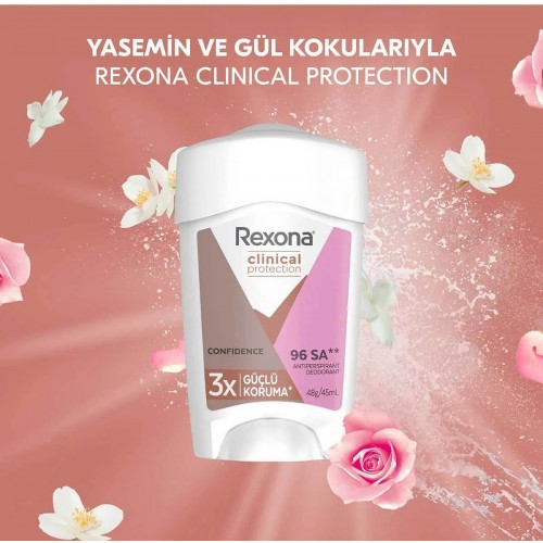 Rexona Clinical Protection Kadın Stick Deodorant Güçlü Koruma 45 ml