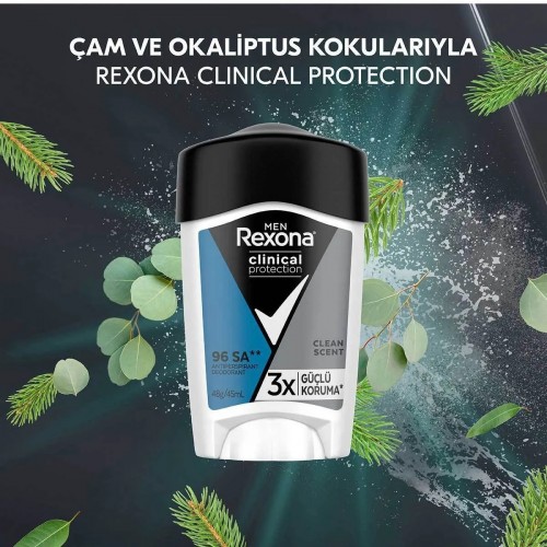 Rexona Men Clinical Protection Deodorant Güçlü Koruma 45 ml x 2 Adet