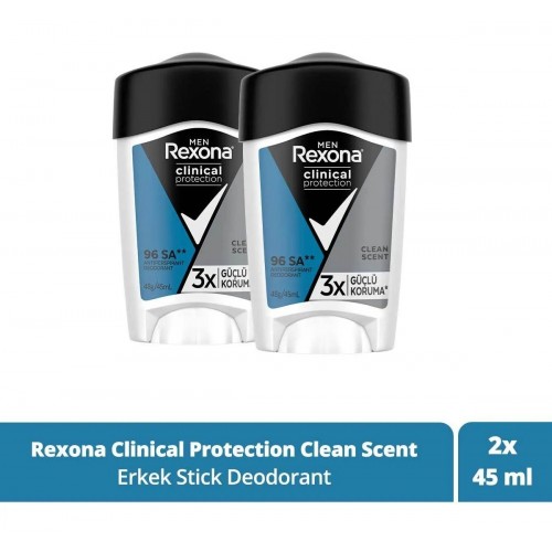 Rexona Men Clinical Protection Deodorant Güçlü Koruma 45 ml x 2 Adet