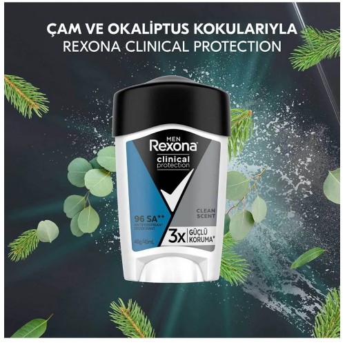 Rexona Men Clinical Protection Stick Deodorant Güçlü Koruma 45 ml