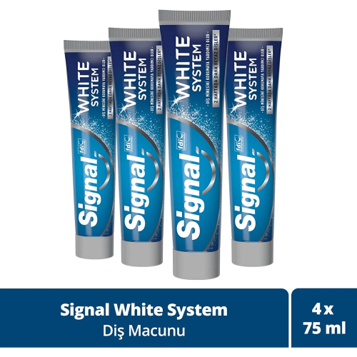 Signal White System Diş Macunu 75 ml x 4 Adet