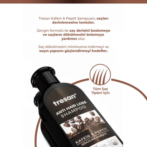 Tresan Kafein Peptit Dökülme Karşıtı Şampuan 300 ml