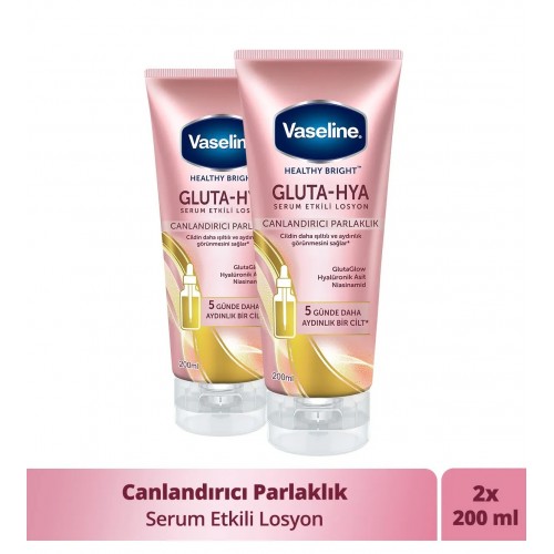 Vaseline Gluta Hya Serum Etkili Losyon Canlandırıcı 200 ml x 2 Adet