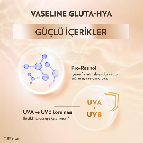 Vaseline Gluta Hya Serum Etkili Uv Losyon Leke Karşıtı 200 ml