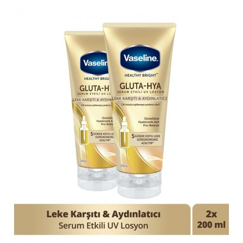 Vaseline Gluta Hya Serum Etkili Uv Losyon Leke Karşıtı 200 ml x 2 Adet