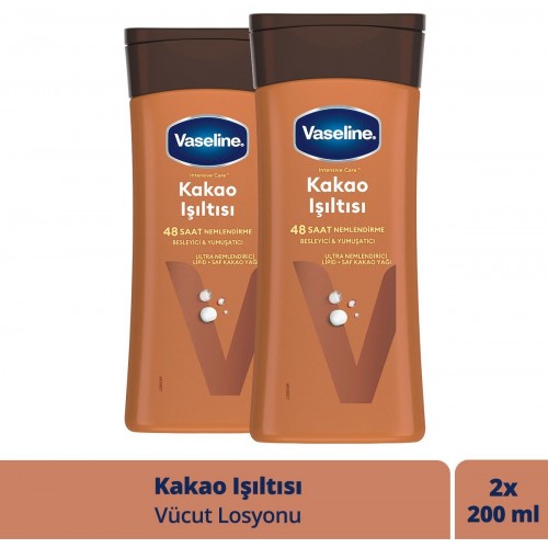 Vaseline Vücut Losyon Parlaklığın Kaybetmiş ve Kuru Ciltler İçin 200 ml x 2 Adet