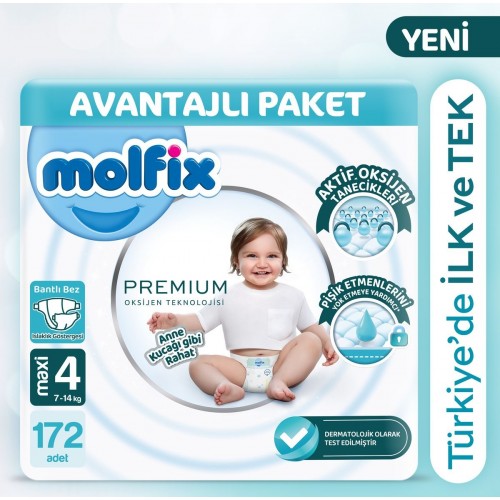 Molfix Premium Avantajlı Paket 4 No 86 lı x 2 Adet