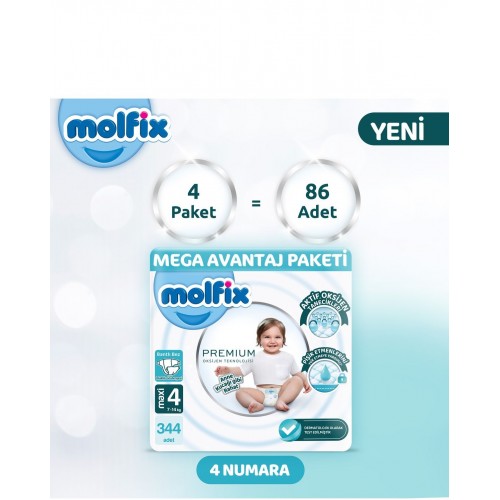 Molfix Premium Avantajlı Paket 4 No 86 lı x 4 Adet