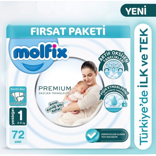 Molfix Premium Fırsat Paketi 1 No 72 li