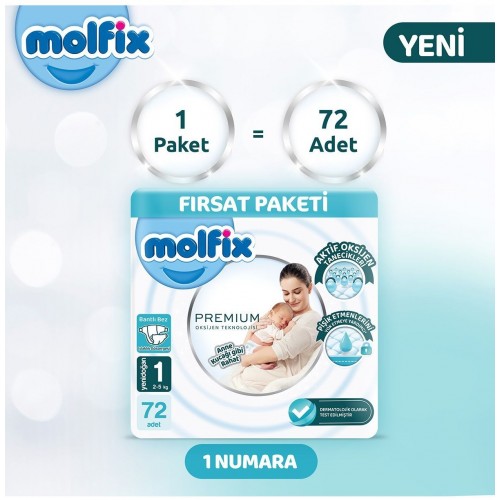 Molfix Premium Fırsat Paketi 1 No 72 li