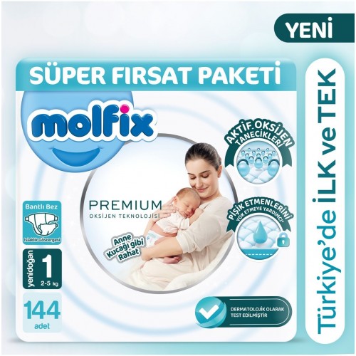 Molfix Premium Fırsat Paketi 1 No 72 li x 2 Adet