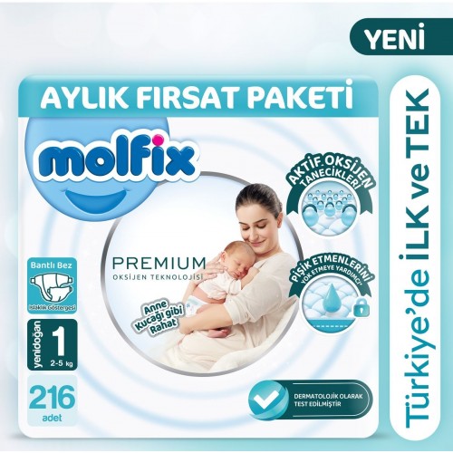 Molfix Premium Fırsat Paketi 1 No 72 li x 3 Adet