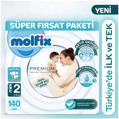 Molfix Premium Fırsat Paketi 2 No 70 li x 2 Adet