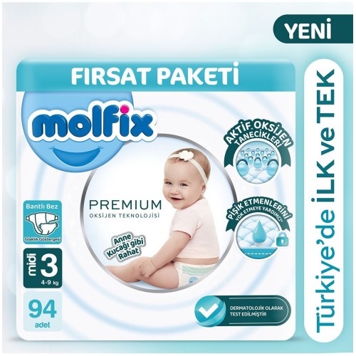 Molfix Premium Ultra Fırsat Paketi 3 No 94 lü