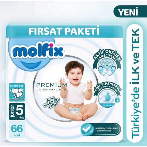 Molfix Premium Ultra Fırsat Paketi 5 No 66 lı