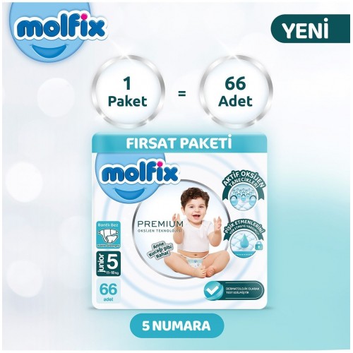 Molfix Premium Ultra Fırsat Paketi 5 No 66 lı