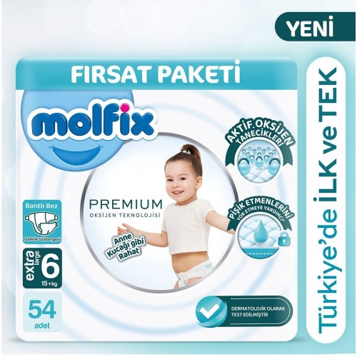 Molfix Premium Ultra Fırsat Paketi 6 No 54 lü