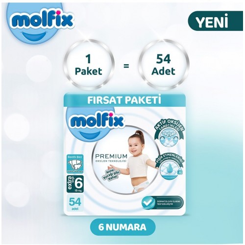 Molfix Premium Ultra Fırsat Paketi 6 No 54 lü