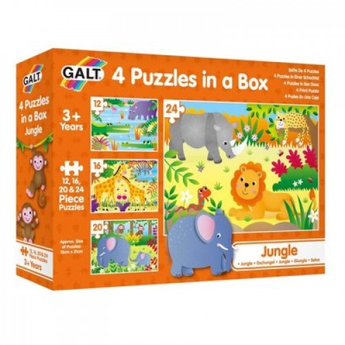 Galt 4 Puzzles in a Box Jungle 3 Yaş+