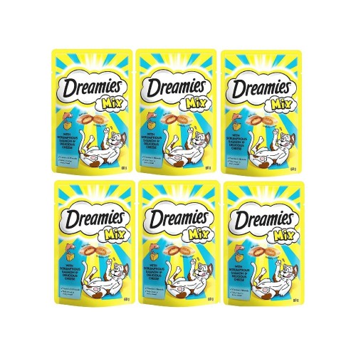 Dreamies Mix İç Dolgulu Somonlu ve Peynirli Kedi Ödülü 60 gr x 6 adet