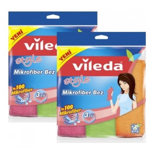 Vileda Mikrofiber Colors 3 lü x 2 Adet